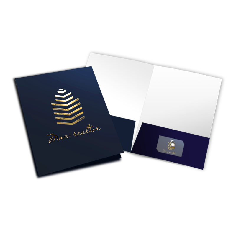 Presentation Folders 14PT + Metallic Foil